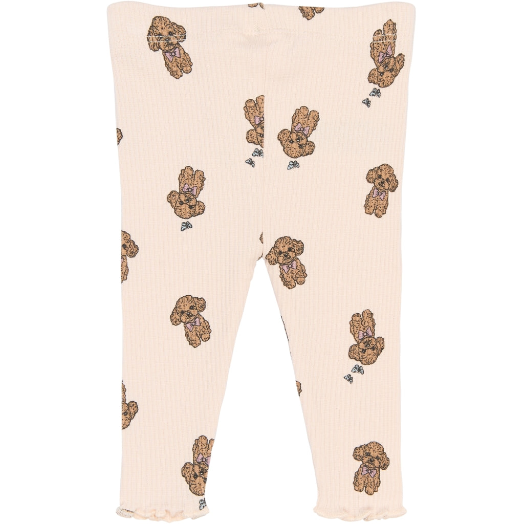 THE NEW SIBLINGS TNSBSona Rib Leggings Leggings Silver Peony AOP