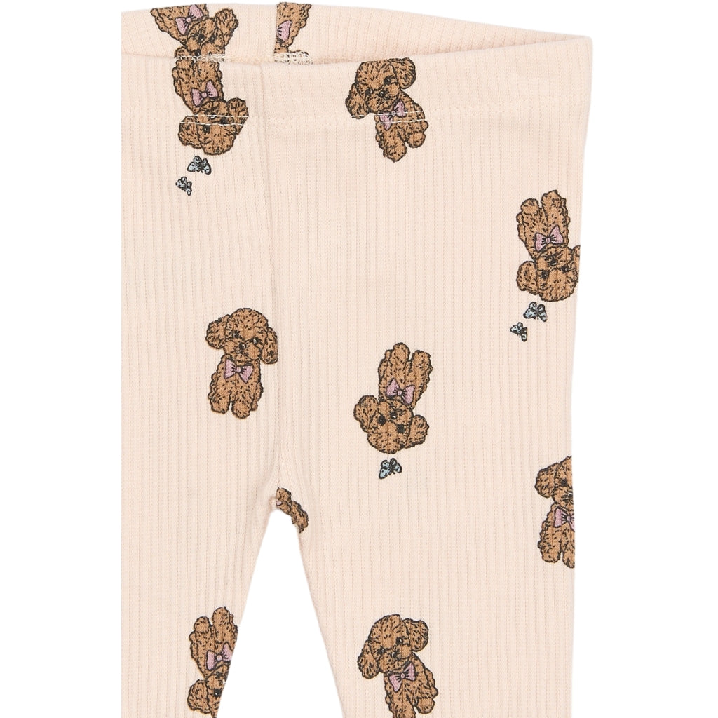 THE NEW SIBLINGS TNSBSona Rib Leggings Leggings Silver Peony AOP