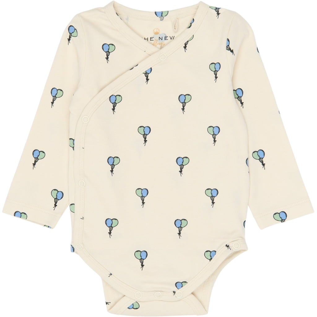 THE NEW SIBLINGS TNSBSoon Langærmet Wrap Bodystocking Bodystockings Gardenia AOP