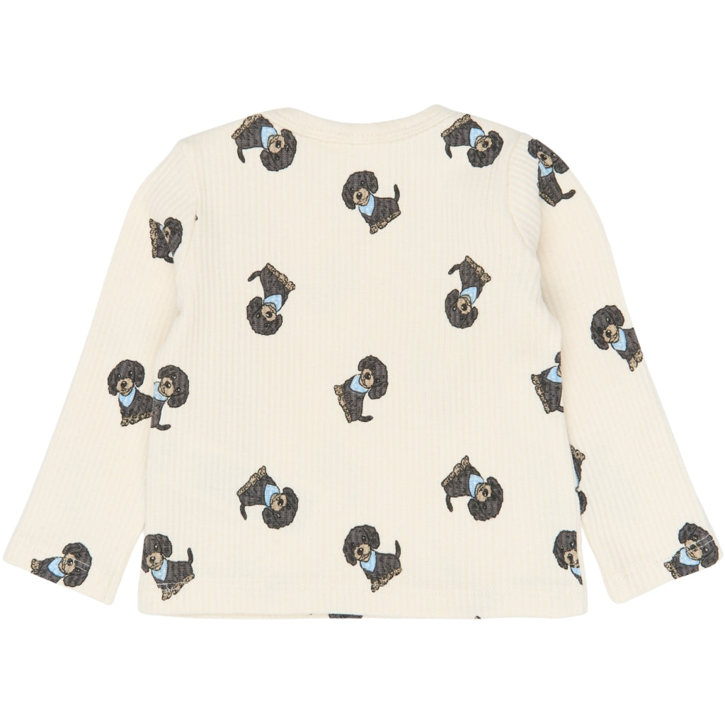 THE NEW SIBLINGS TNSBSylvan Langærmet Rib Bluse Langærmet bluse Gardenia AOP