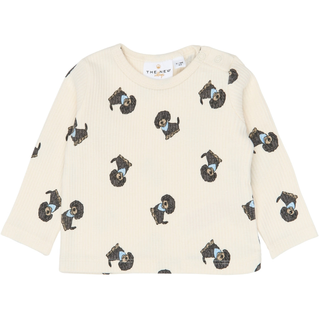THE NEW SIBLINGS TNSBSylvan Langærmet Rib Bluse Langærmet bluse Gardenia AOP