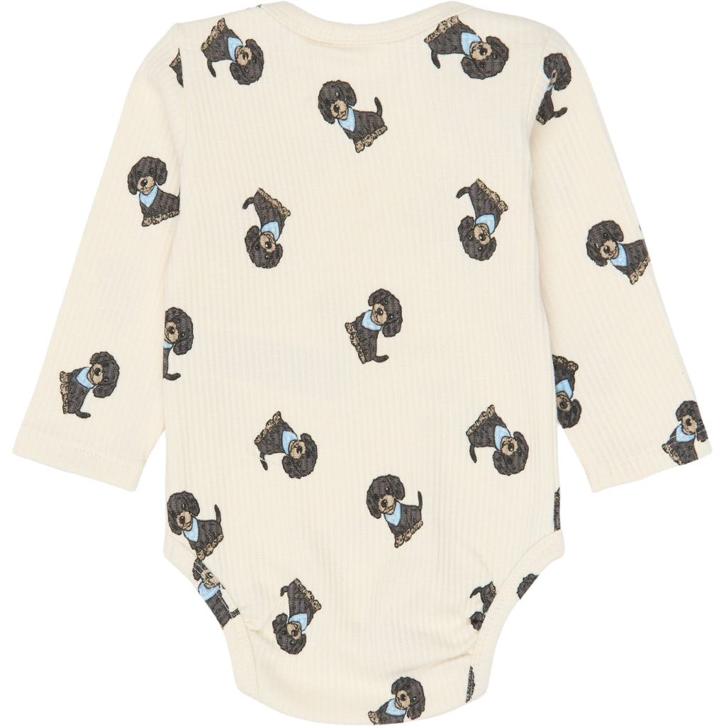 THE NEW SIBLINGS TNSBSylvan Langærmet Rib Bodystocking Bodystockings Gardenia AOP