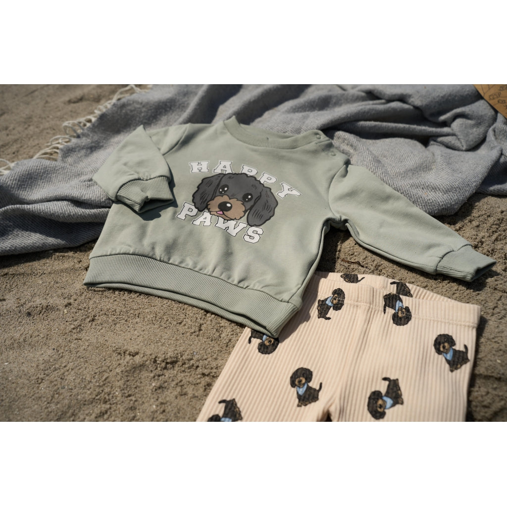 THE NEW SIBLINGS TNSBSylvan Rib Leggings Leggings Gardenia AOP