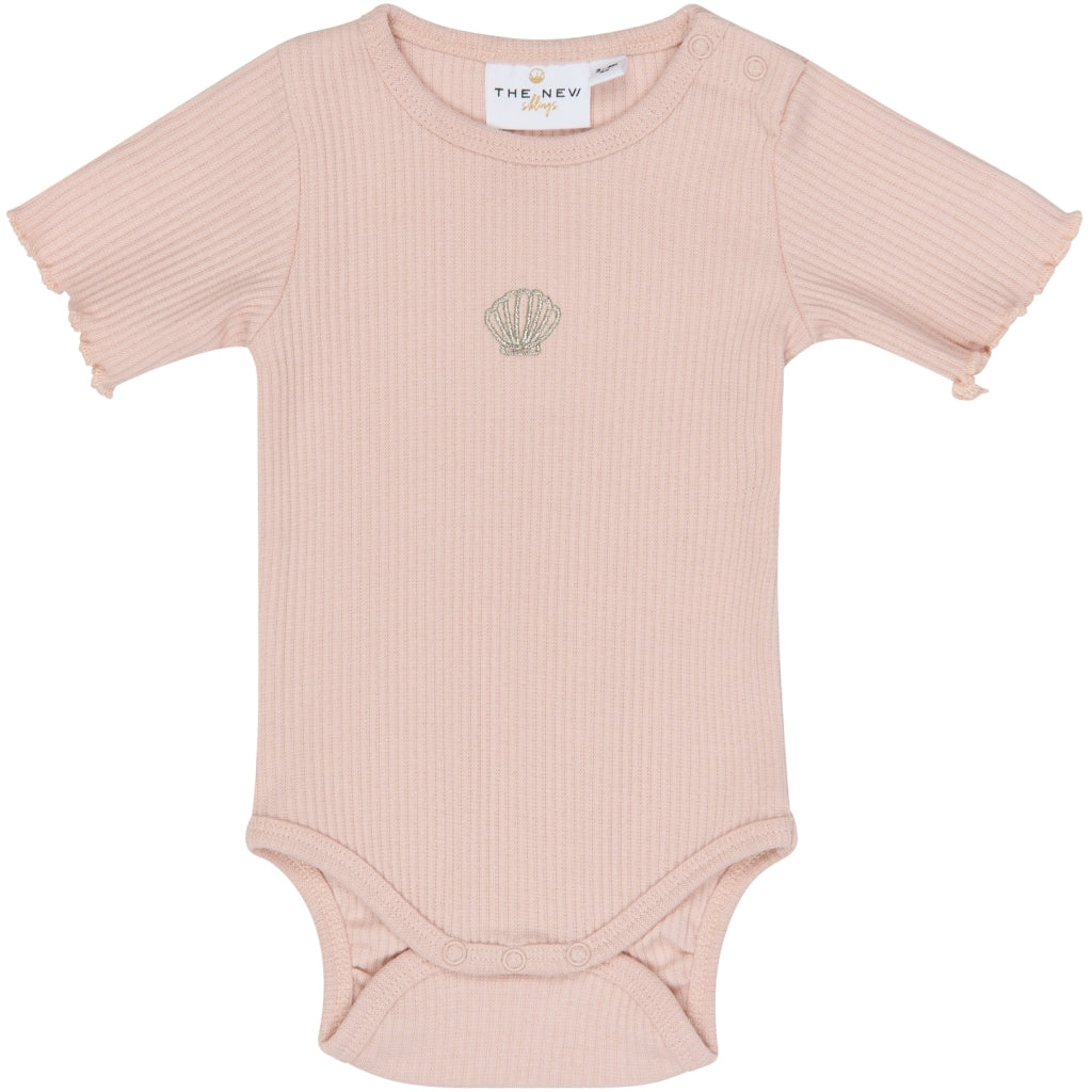 THE NEW SIBLINGS TNSBTianna Kortærmet Rib Body Bodystockings Peach whip