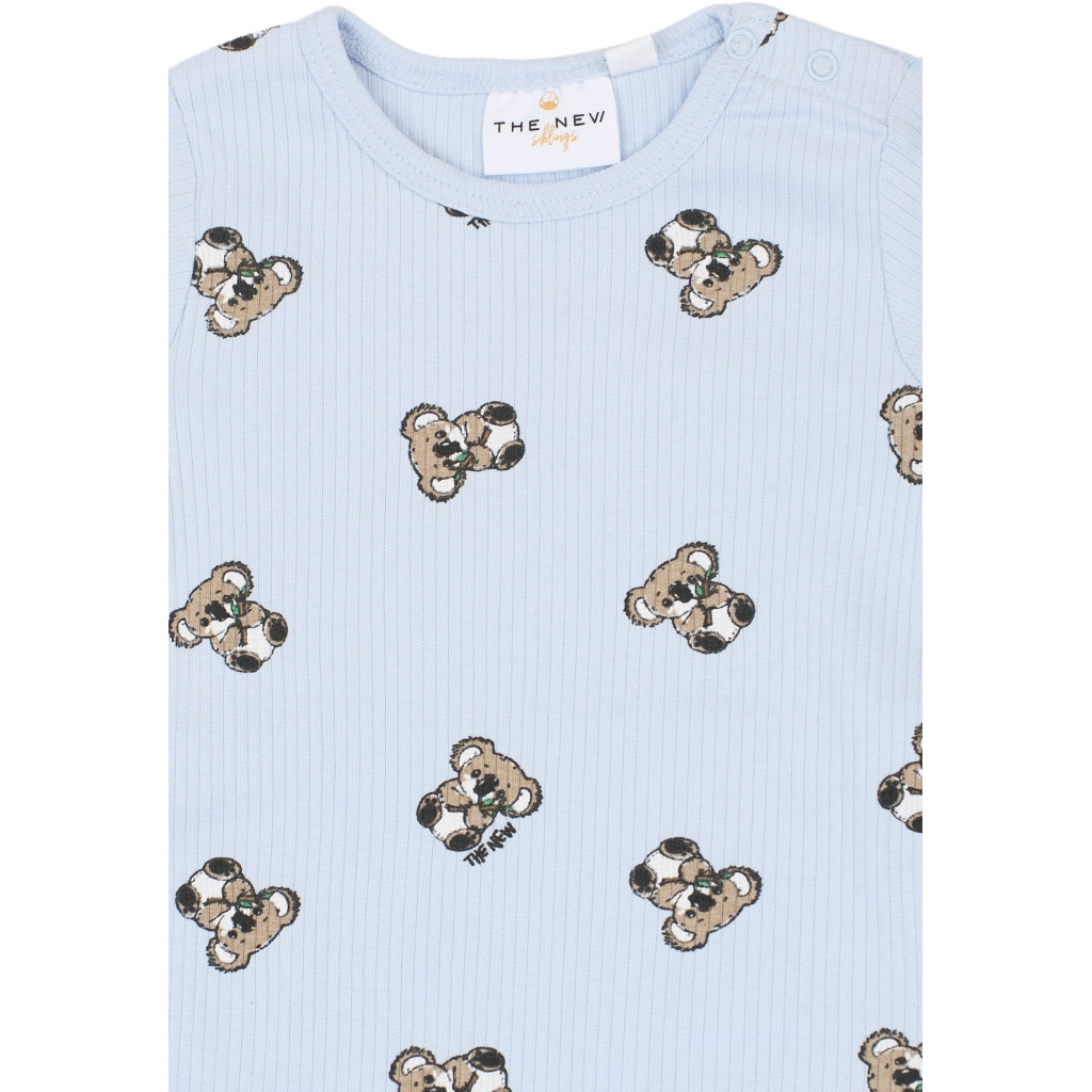THE NEW SIBLINGS TNSBTopper Kortærmet Rib Jumpsuit Heldragter Heather AOP