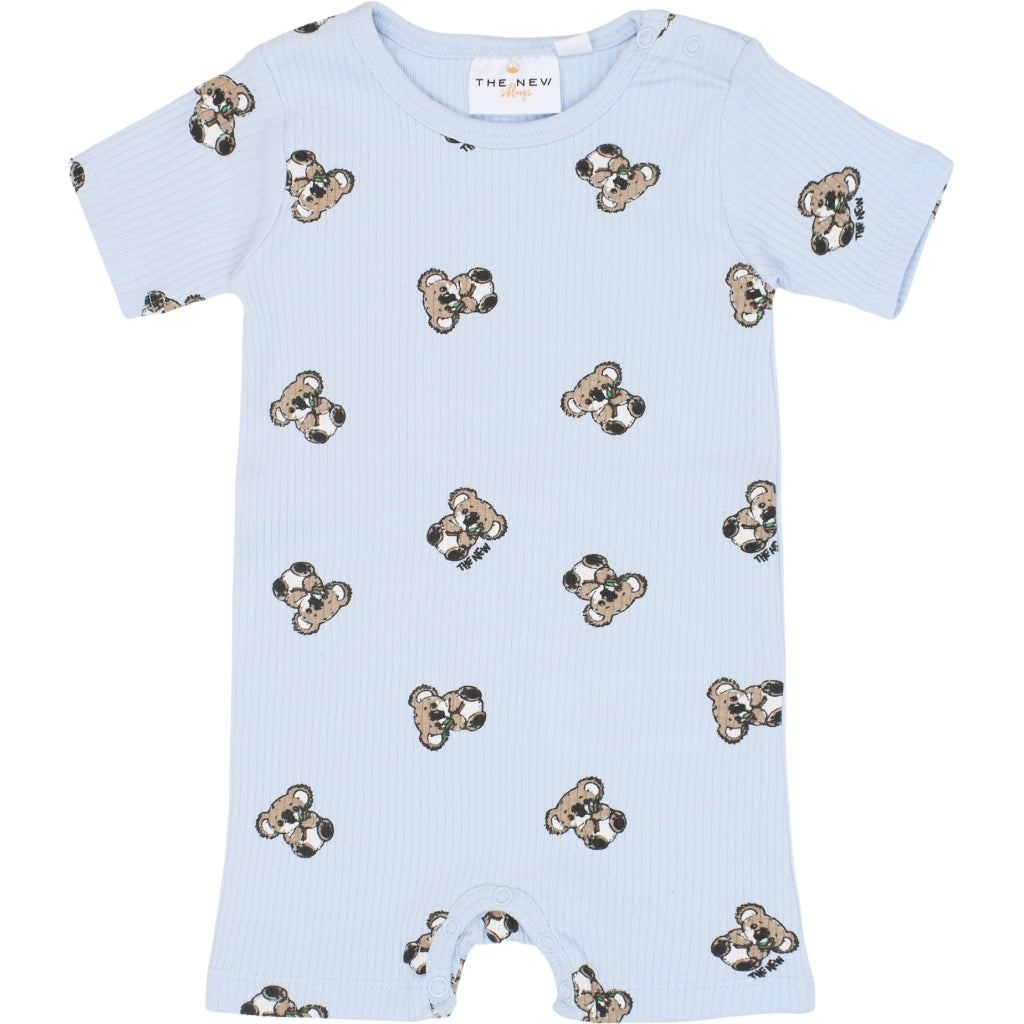 THE NEW SIBLINGS TNSBTopper Kortærmet Rib Jumpsuit Heldragter Heather AOP