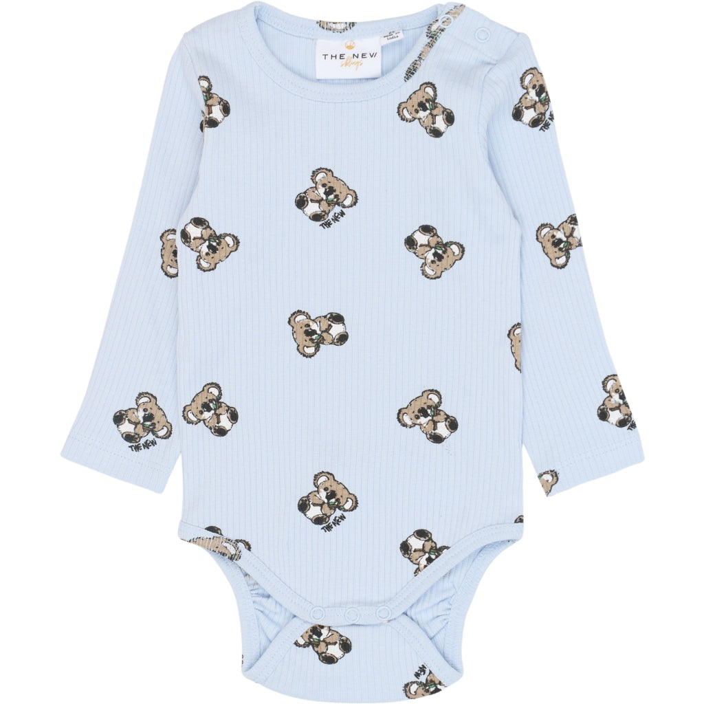 THE NEW SIBLINGS TNSBTopper Langærmet Rib Body Bodystockings Heather AOP