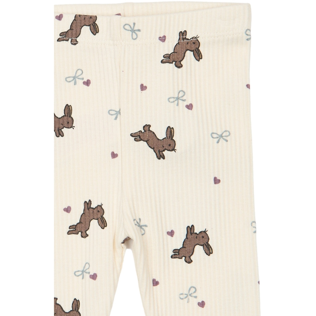 THE NEW SIBLINGS TNSBVenna Rib leggings Leggings Gardenia AOP