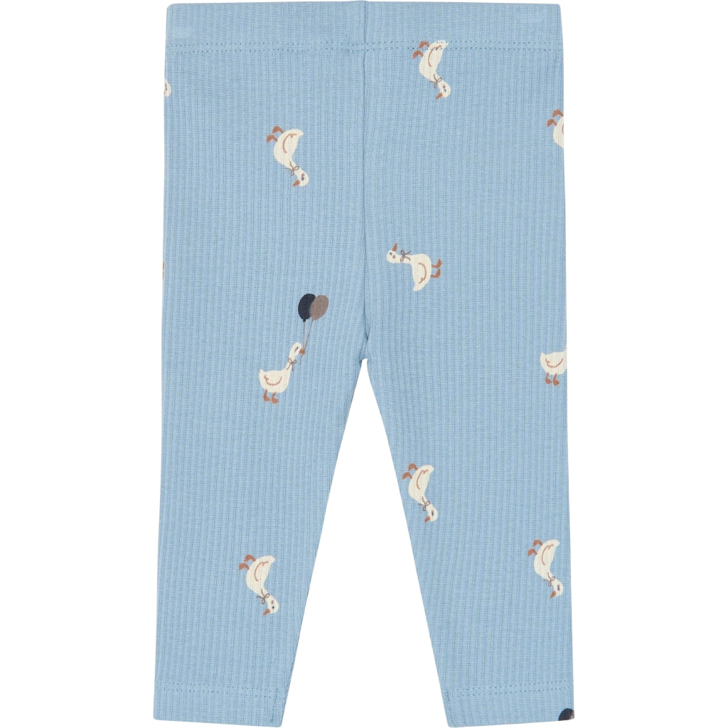 THE NEW SIBLINGS TNSBVito Rib leggings Leggings Ashley Blue AOP