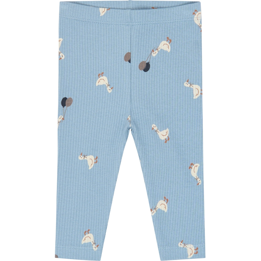THE NEW SIBLINGS TNSBVito Rib leggings Leggings Ashley Blue AOP