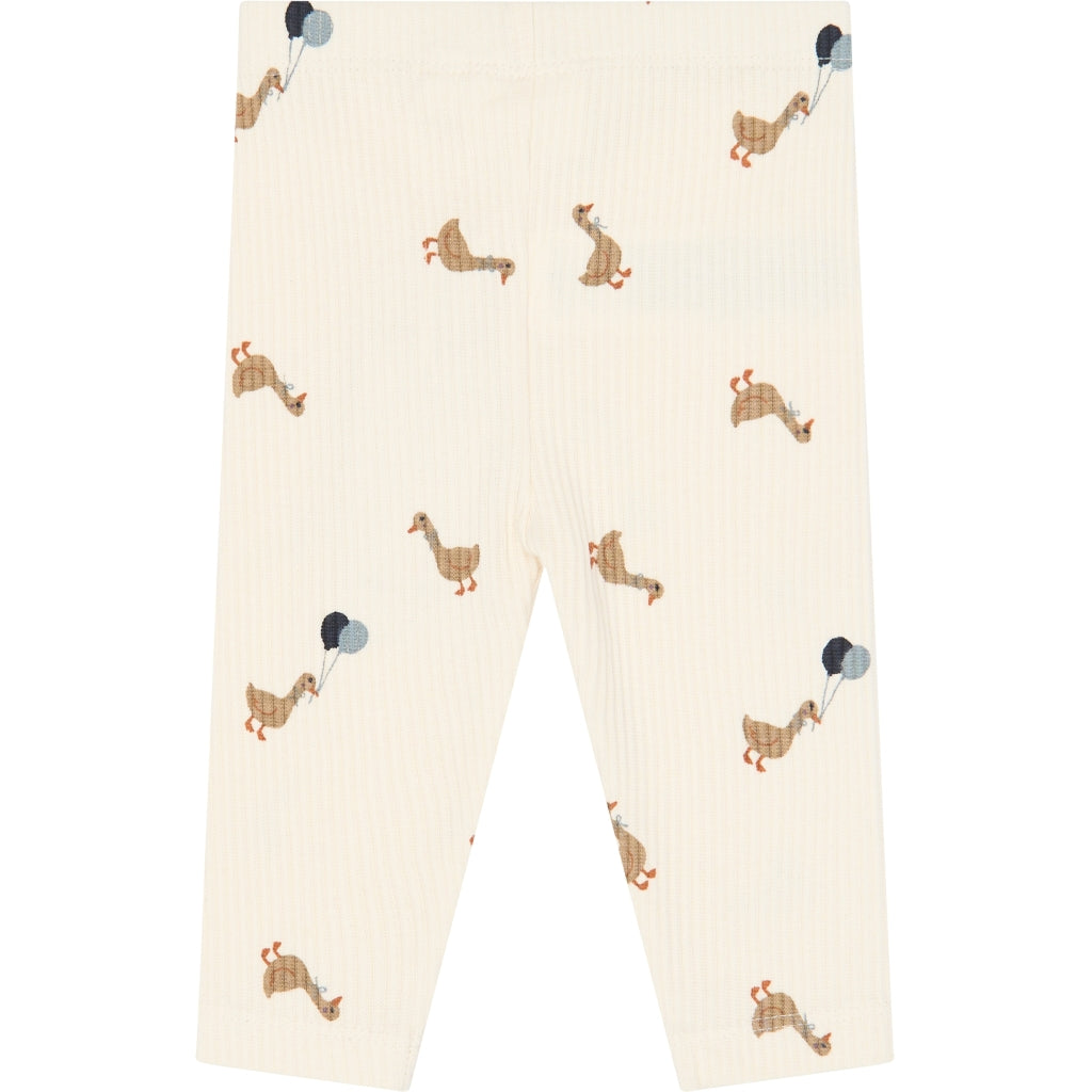 THE NEW SIBLINGS TNSBVito Rib leggings Leggings Gardenia AOP