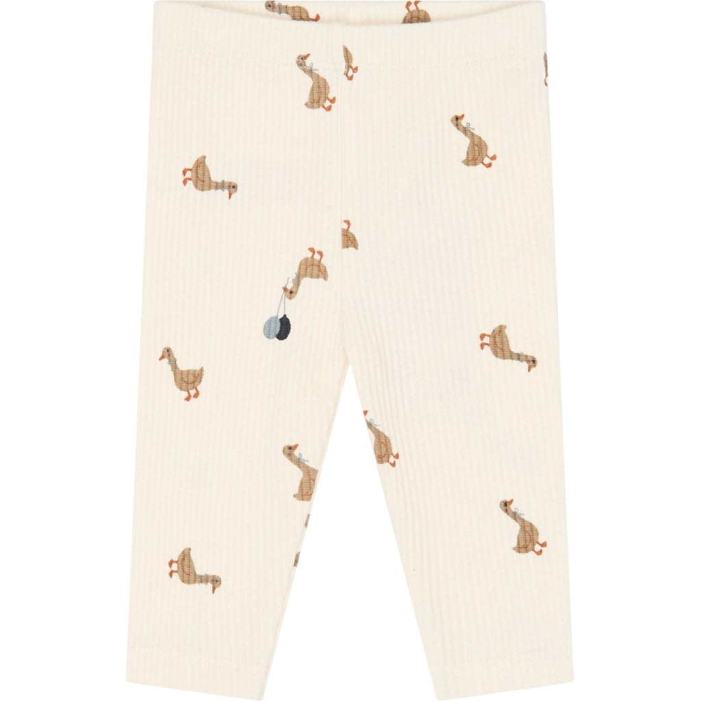 THE NEW SIBLINGS TNSBVito Rib leggings Leggings Gardenia AOP