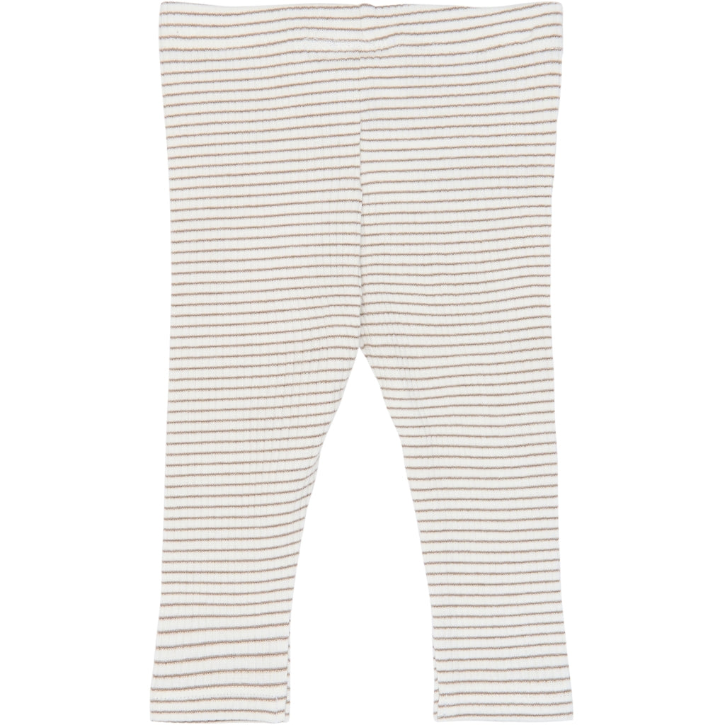 THE NEW SIBLINGS TNSBVitus Rib leggings Leggings Taupe Gray Striped TN
