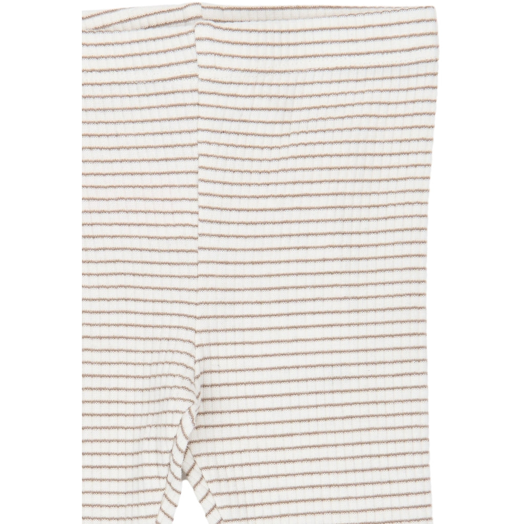 THE NEW SIBLINGS TNSBVitus Rib leggings Leggings Taupe Gray Striped TN