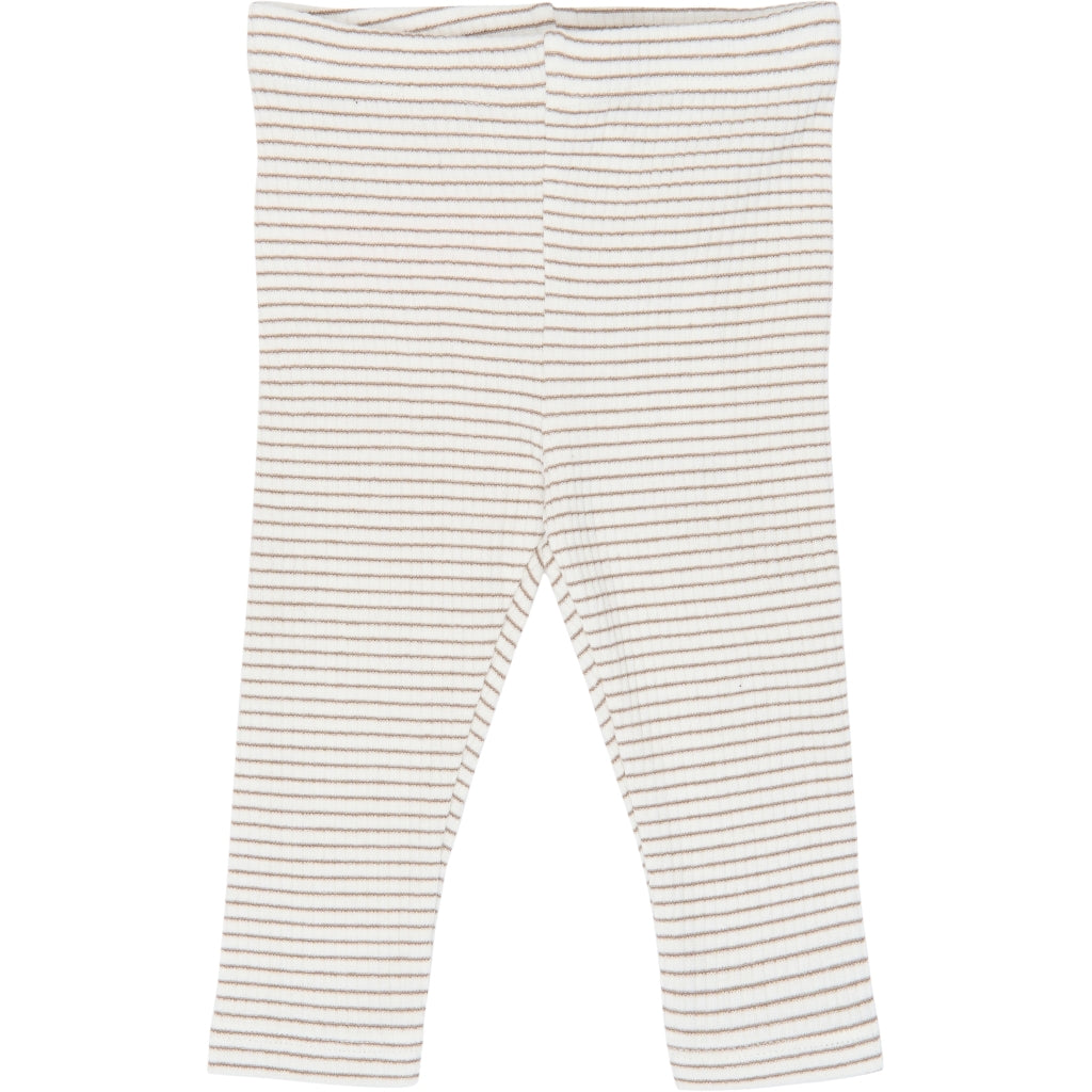 THE NEW SIBLINGS TNSBVitus Rib leggings Leggings Taupe Gray Striped TN