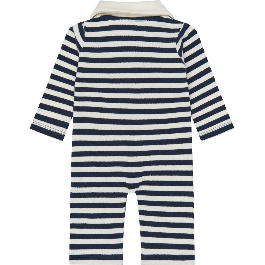 THE NEW SIBLINGS TNSBVolker Langærmet Polo heldragt Heldragter Navy Blazer Striped