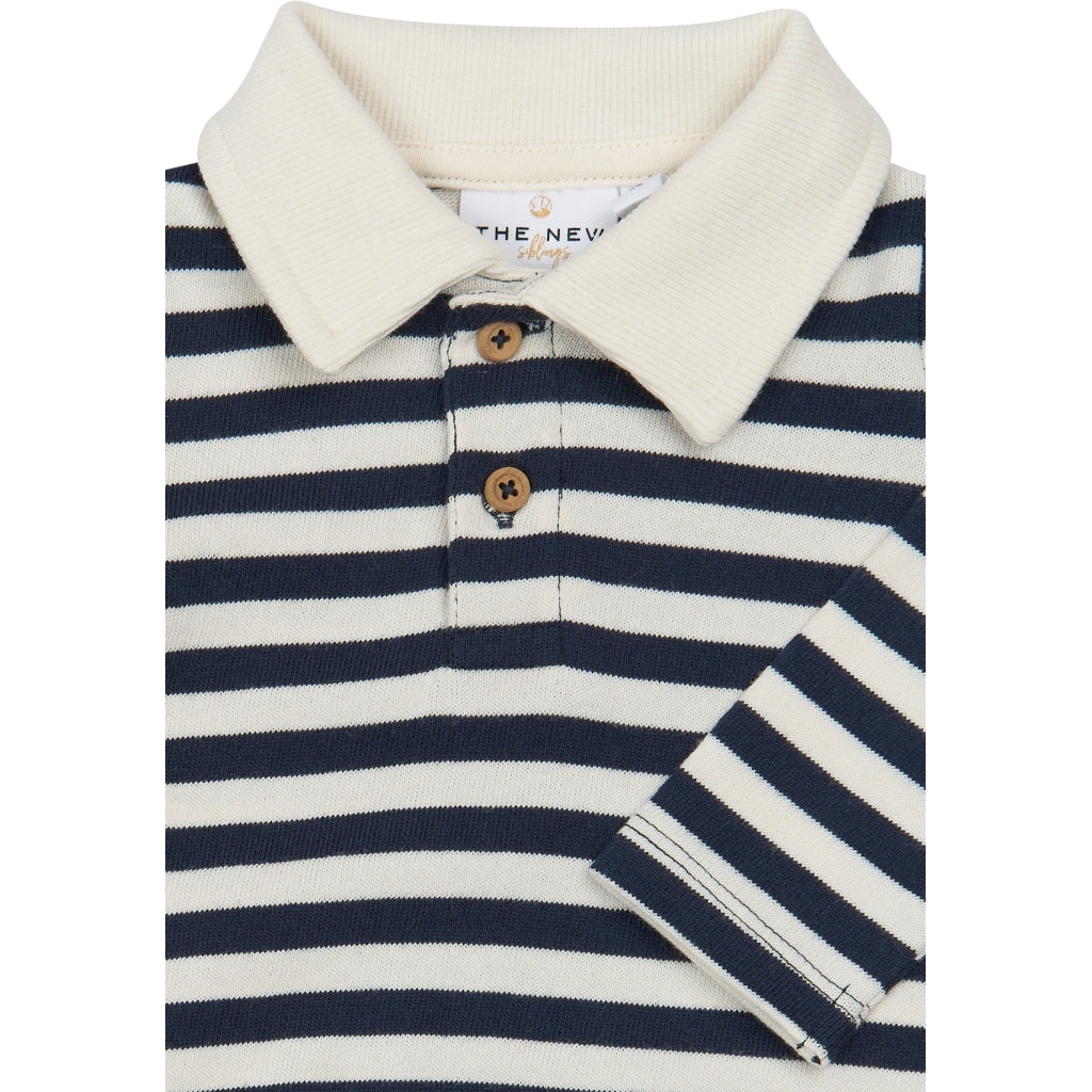 THE NEW SIBLINGS TNSBVolker Langærmet Polo heldragt Heldragter Navy Blazer Striped