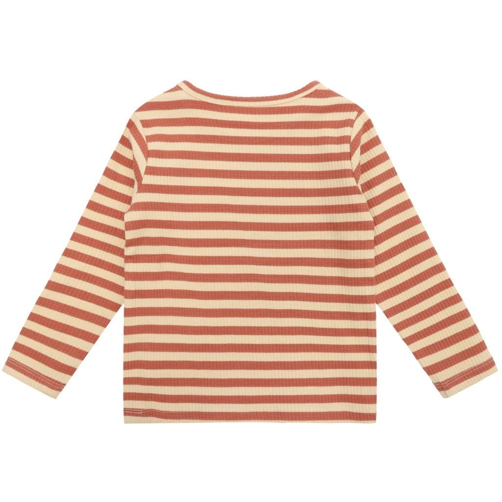 THE NEW SIBLINGS TNSFro Unisex Langærmet Rib Bluse Langærmet bluse Cedar Wood