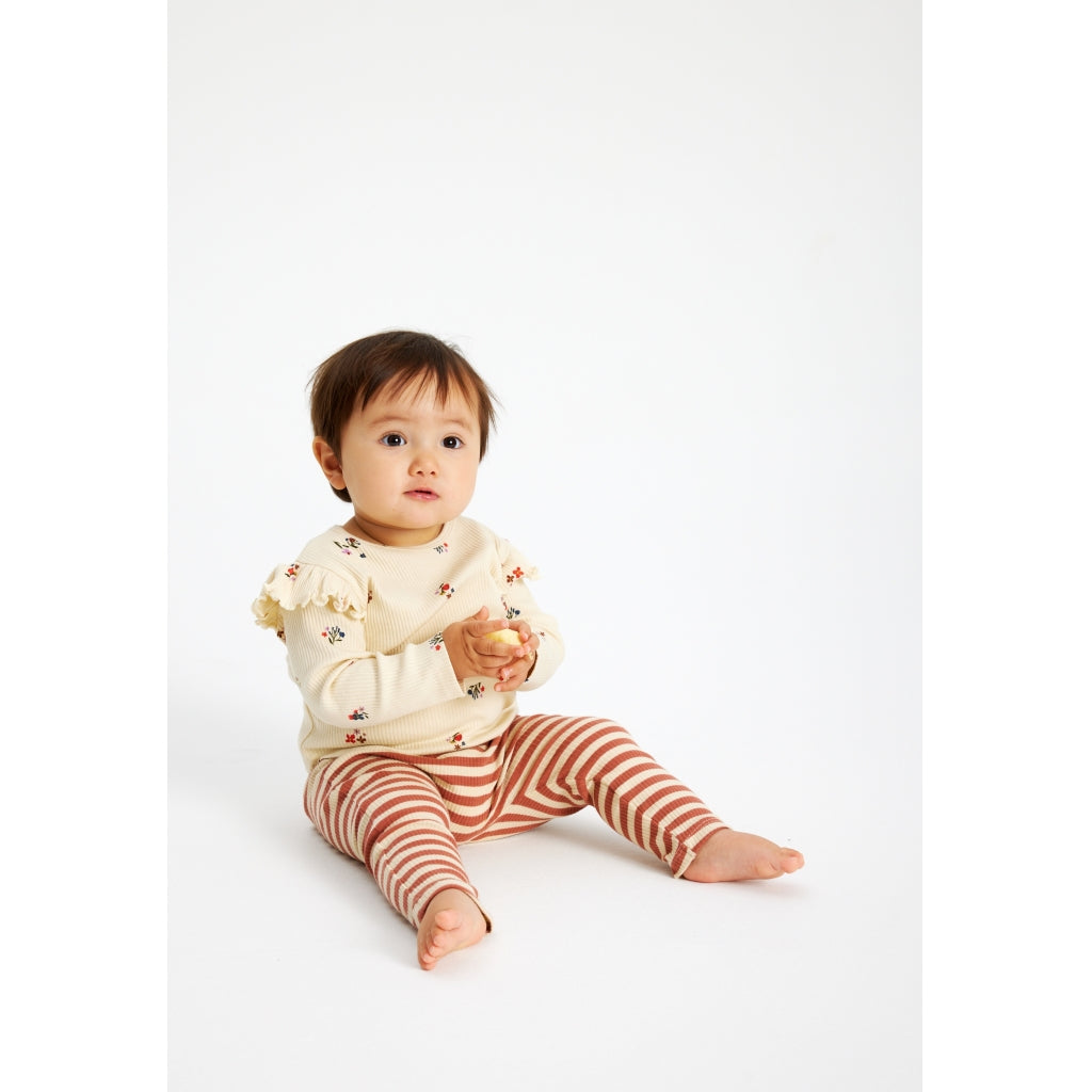 THE NEW SIBLINGS TNSFro Unisex Rib Leggings Leggings Cedar Wood