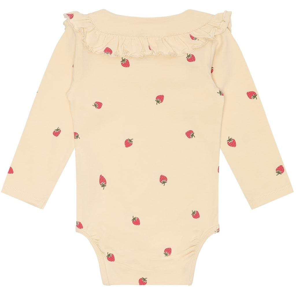THE NEW SIBLINGS TNSLarawila Langærmet Bodystocking Bodystockings Angora Strawberry AOP