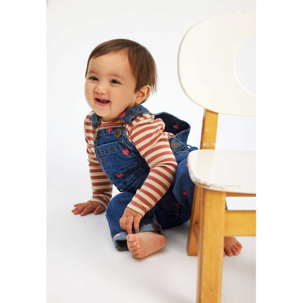 THE NEW SIBLINGS TNSLovia Denim Dungarees Overalls MEDIUM BLUE DENIM WASH