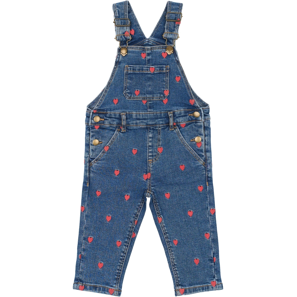 THE NEW SIBLINGS TNSLovia Denim Dungarees Overalls MEDIUM BLUE DENIM WASH