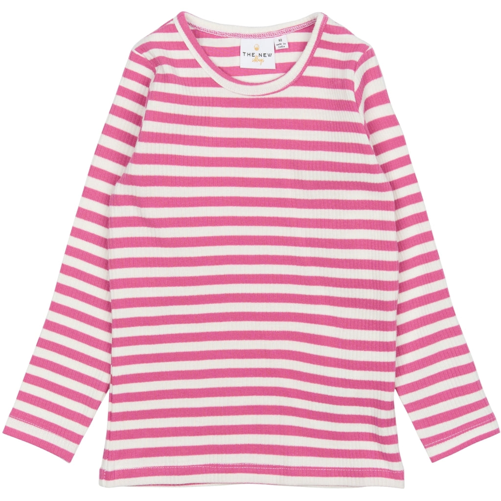THE NEW SIBLINGS TNSTFro Langærmet Rib Bluse Langærmet bluse Ibis Rose Striped
