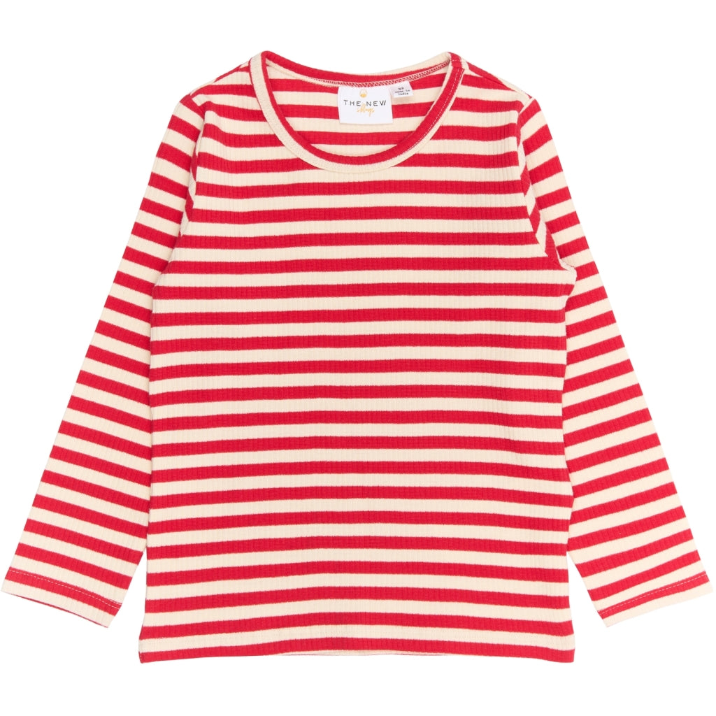 THE NEW SIBLINGS TNSTFro Langærmet Rib Bluse Langærmet bluse Ski Patrol Striped