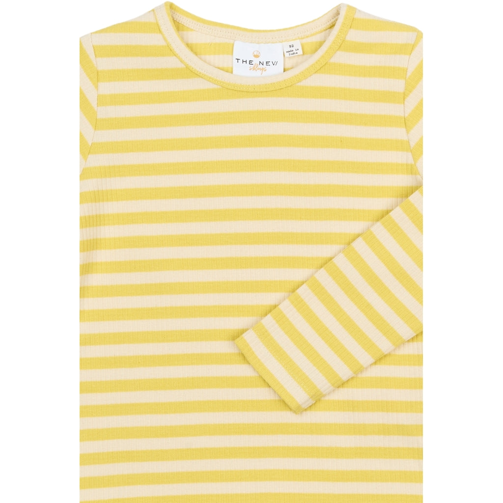 THE NEW SIBLINGS TNSTFro Langærmet Rib Bluse Langærmet bluse Dusky Citron Striped