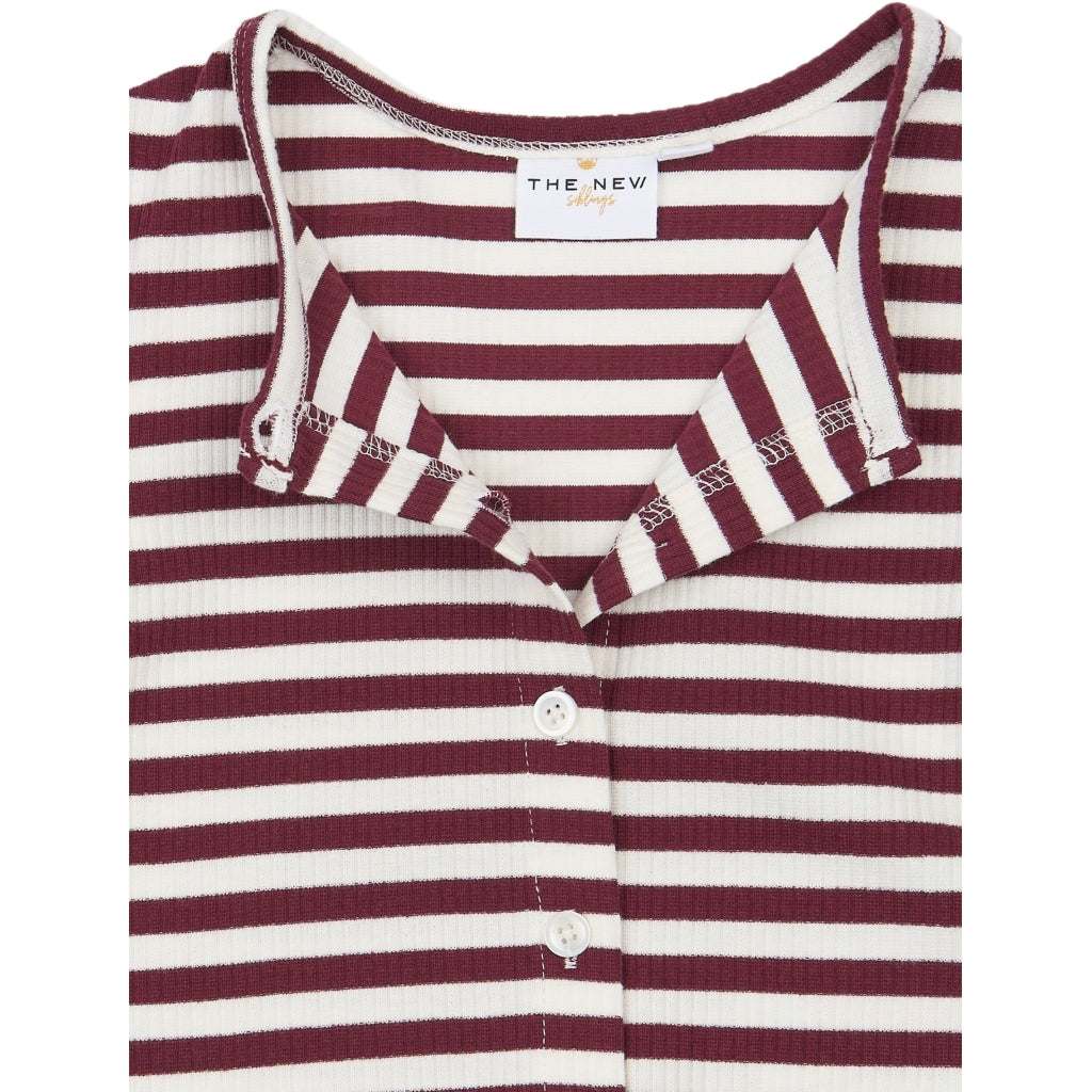 THE NEW SIBLINGS TNSTFro Langærmet Rib cardigan Cardigan Gardenia Striped