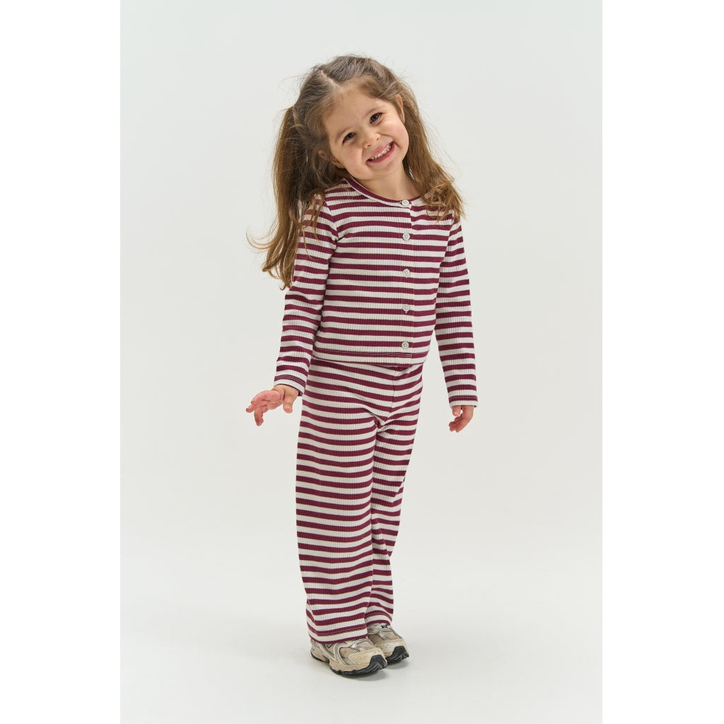 THE NEW SIBLINGS TNSTFro Langærmet Rib cardigan Cardigan Gardenia Striped