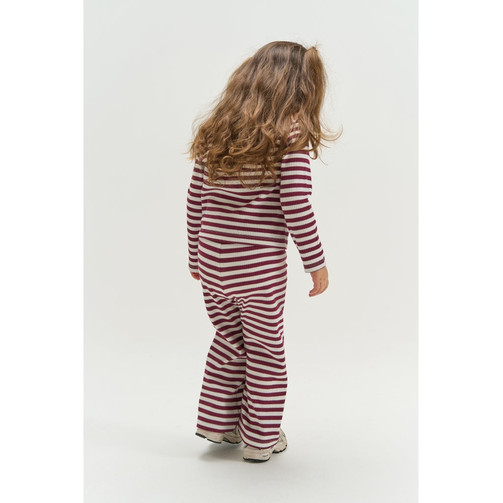 THE NEW SIBLINGS TNSTFro Langærmet Rib cardigan Cardigan Gardenia Striped