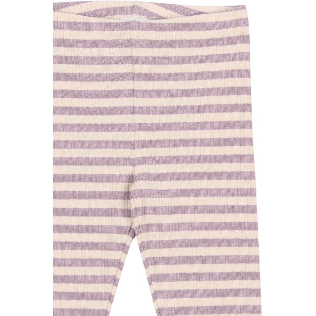 THE NEW SIBLINGS TNSTFro Rib Leggings Leggings Sea Fog Striped
