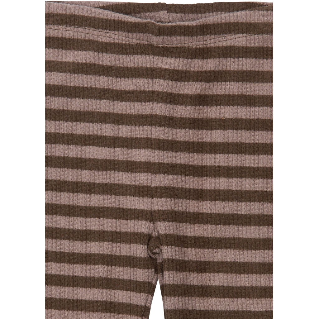 THE NEW SIBLINGS TNSTFro Rib Leggings Leggings Chestnut Striped