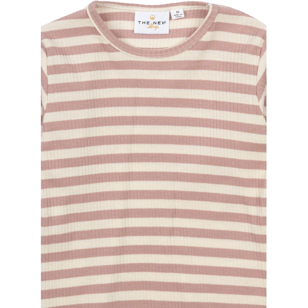 THE NEW SIBLINGS TNSTFro Unisex Langærmet Rib Bluse Langærmet bluse Adobe Rose Striped