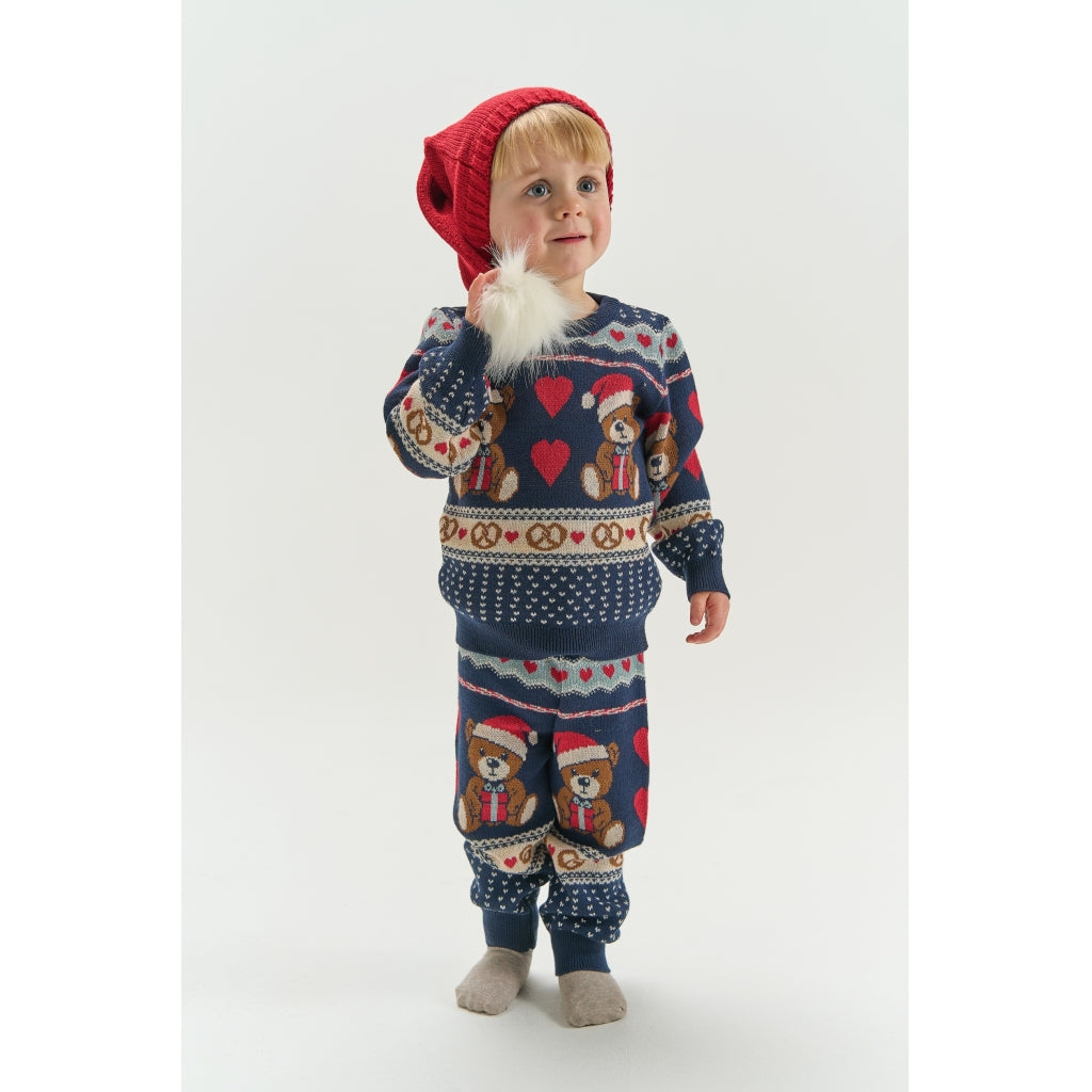 THE NEW SIBLINGS TNSTHoliday Jacquard Bukser Strik Multi Colour