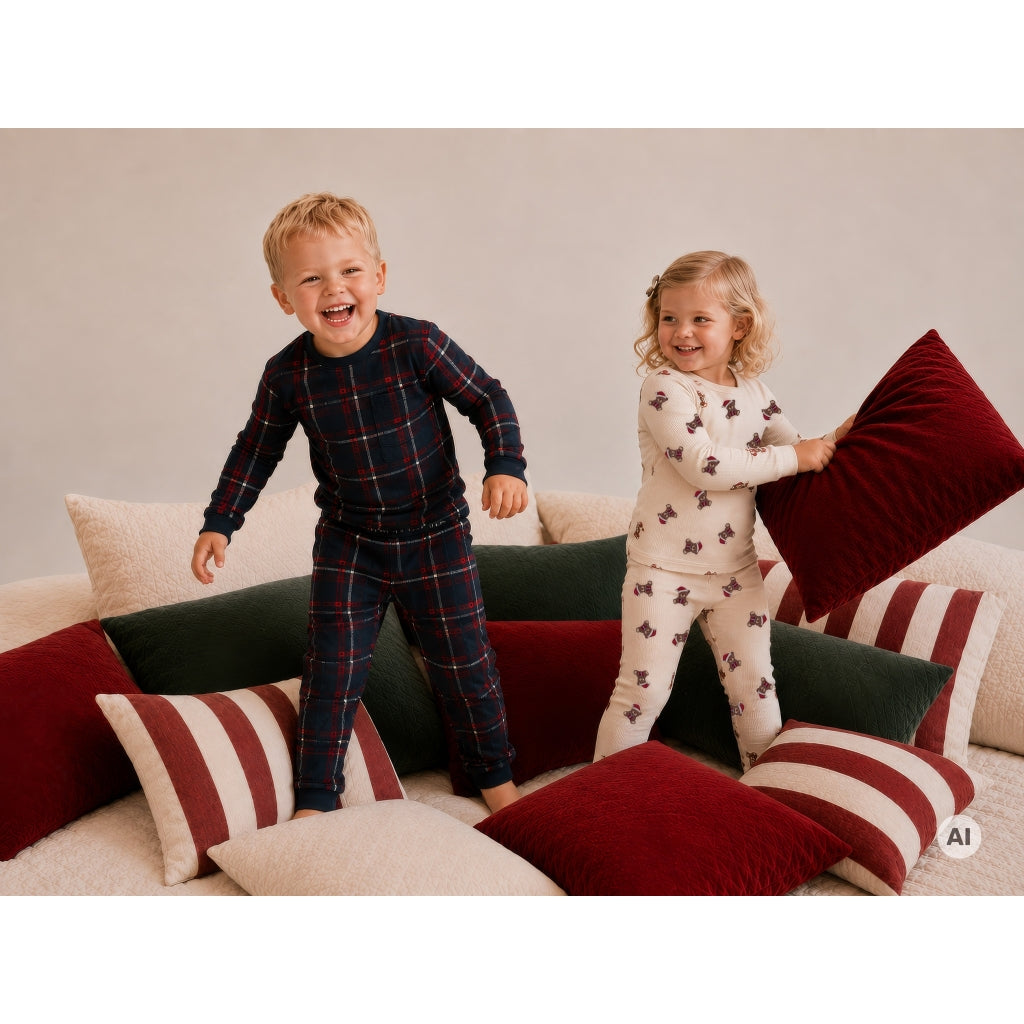 THE NEW SIBLINGS TNSTHoliday Tartan Nattøj Nattøj Navy Blazer Check