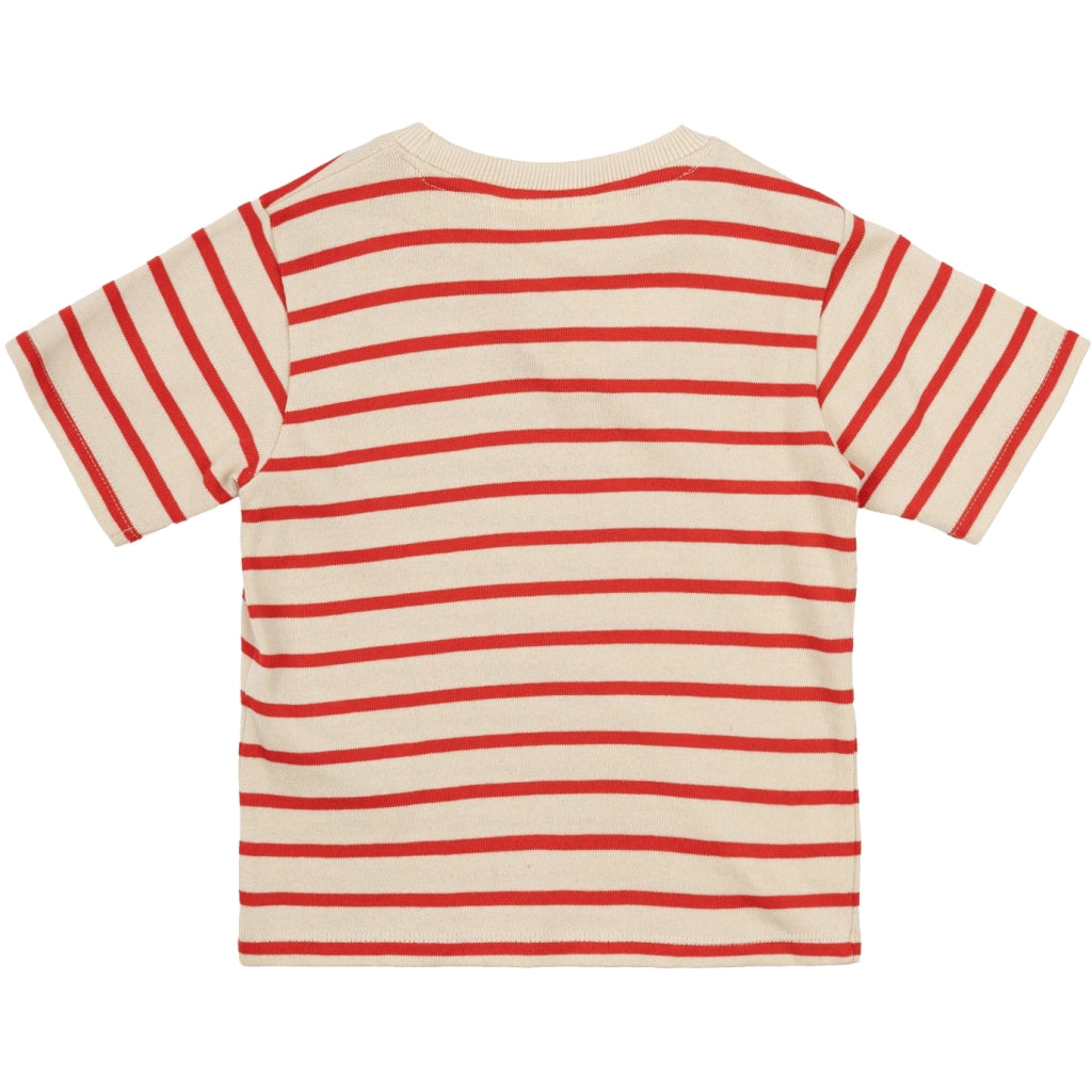 THE NEW SIBLINGS TNSTNat Unisex Oversize T-shirt T-shirt Poppy Red Striped