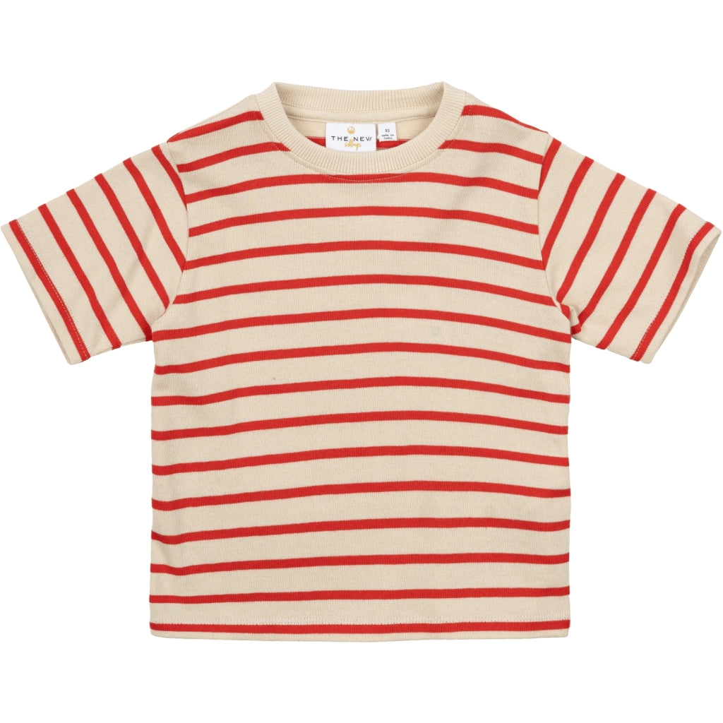 THE NEW SIBLINGS TNSTNat Unisex Oversize T-shirt T-shirt Poppy Red Striped