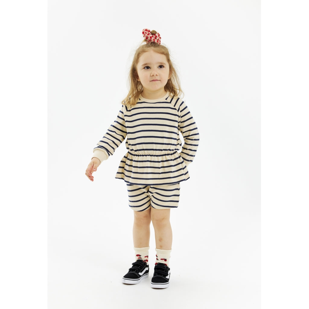 THE NEW SIBLINGS TNSTNat Unisex Shorts Shorts Mood Indigo Striped