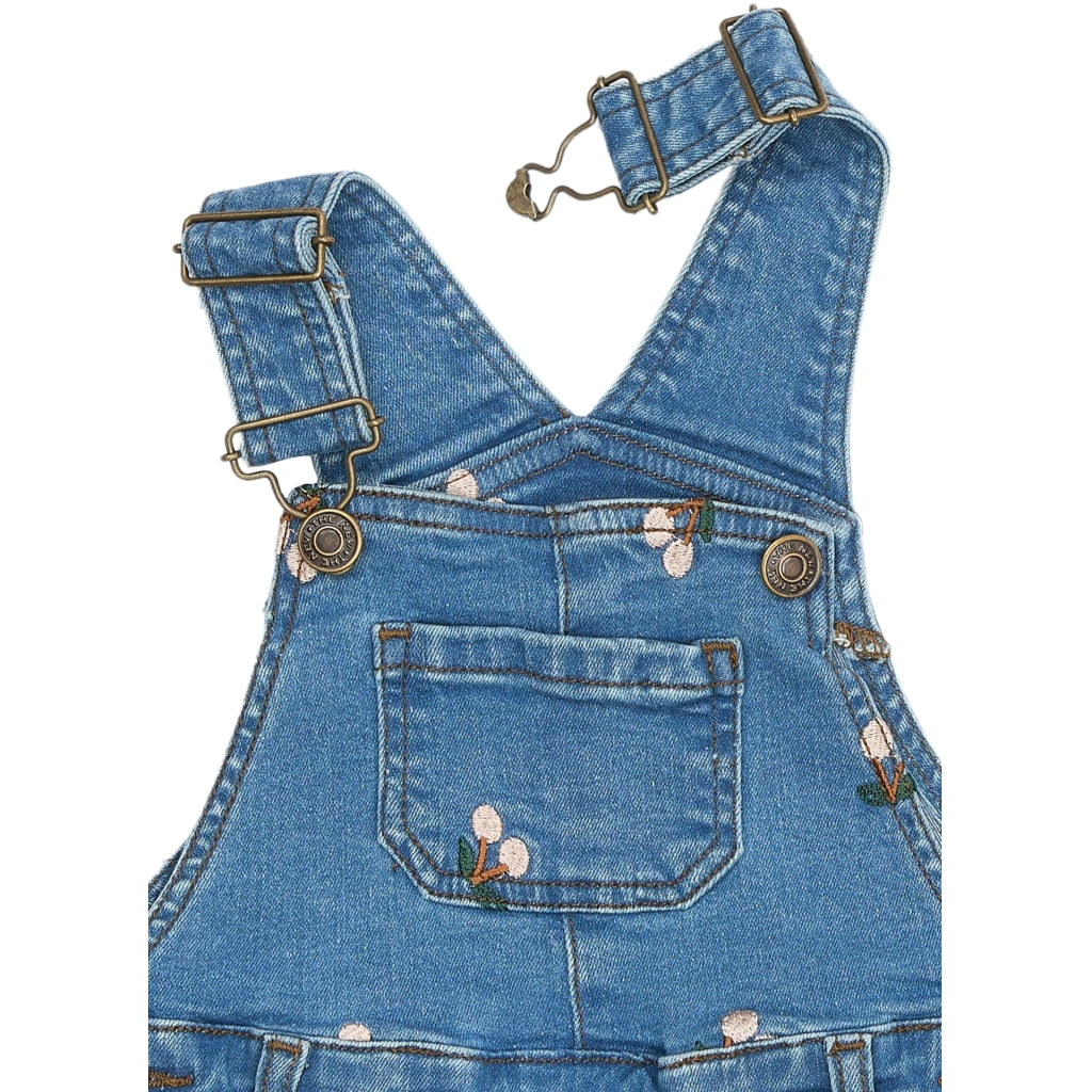 THE NEW SIBLINGS TNSTOvia Short Denim Smækbukser Overalls Light Blue Denim EMB