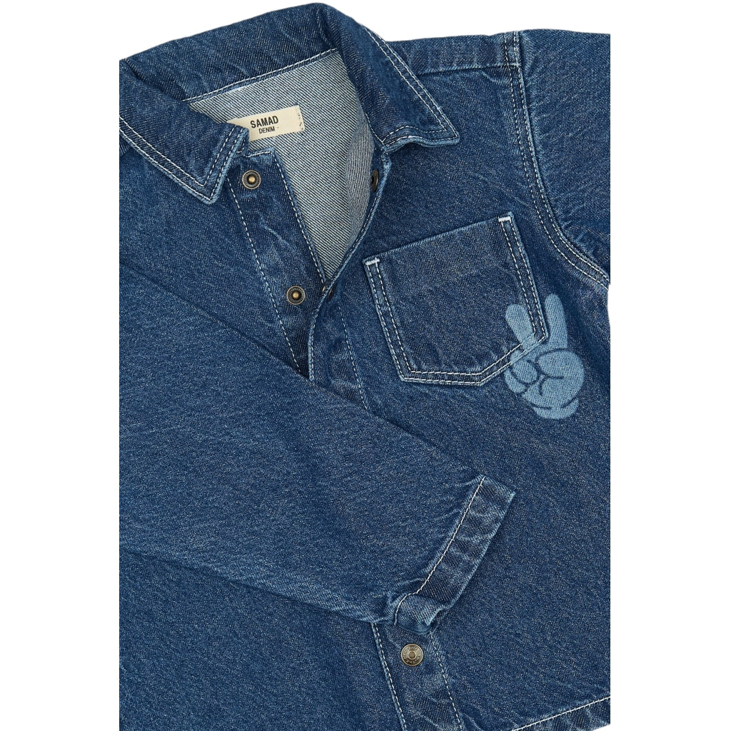 THE NEW SIBLINGS TNSTParker Oversize Denim Skjortejakke Skjorter BLUE DENIM