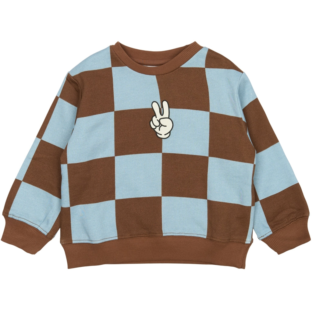 THE NEW SIBLINGS TNSTPaulie Oversize Sweatshirt Sweatshirt Toffee Check