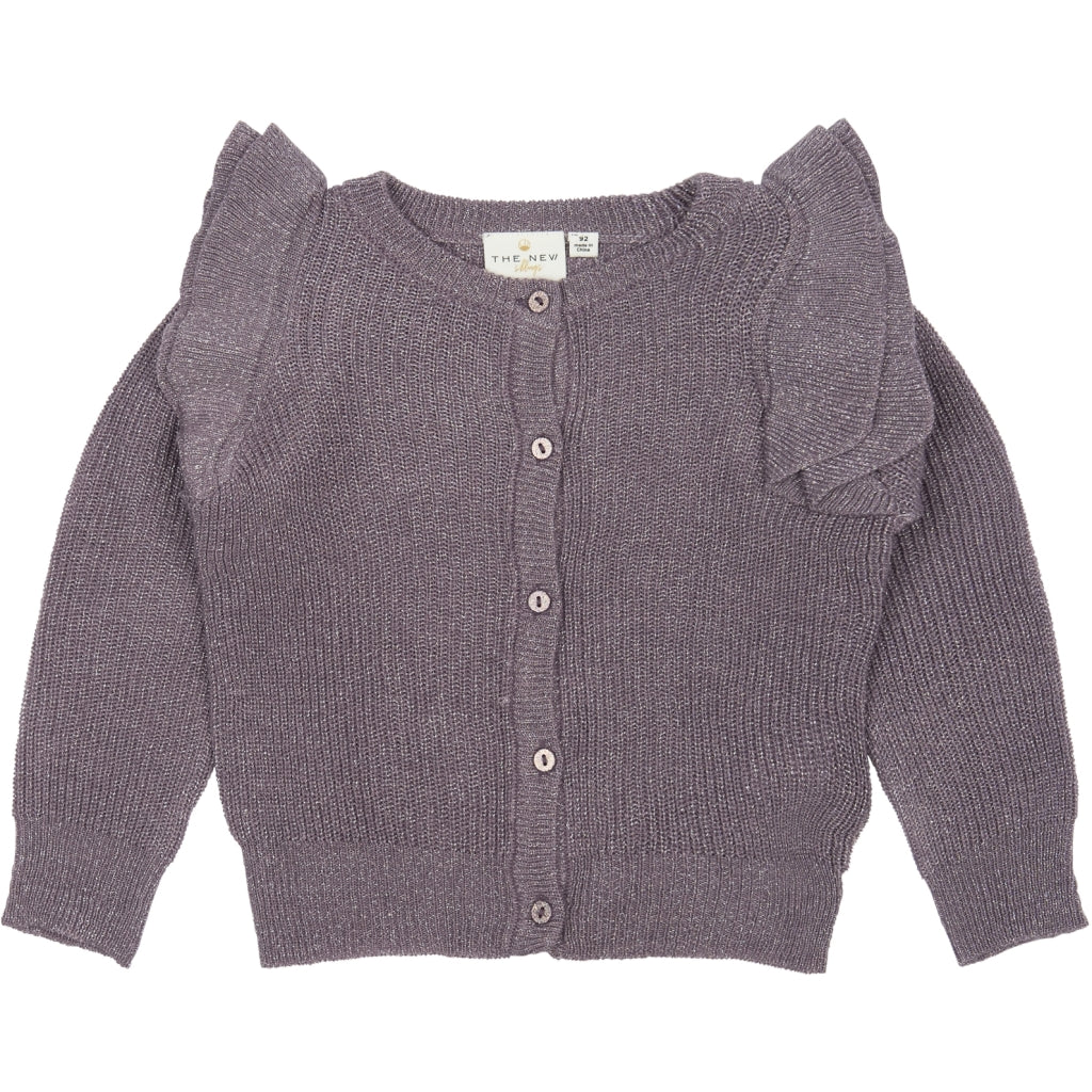 THE NEW SIBLINGS TNSTPerle Glitter Strik Cardigan Cardigan GRAY RIDGE