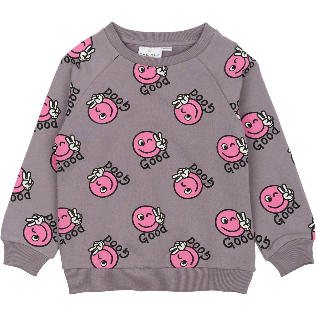 THE NEW SIBLINGS TNSTPhoebe Sweatshirt Sweatshirt Gray Ridge AOP