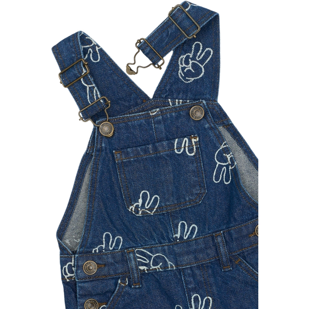 THE NEW SIBLINGS TNSTProsper Denim Smækbukser Overalls Medium Blue Denim AOP
