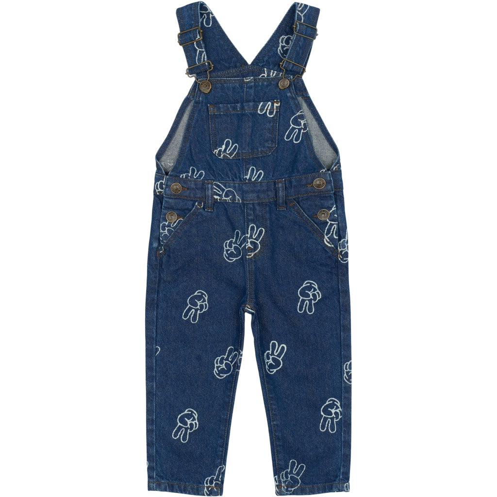 THE NEW SIBLINGS TNSTProsper Denim Smækbukser Overalls Medium Blue Denim AOP