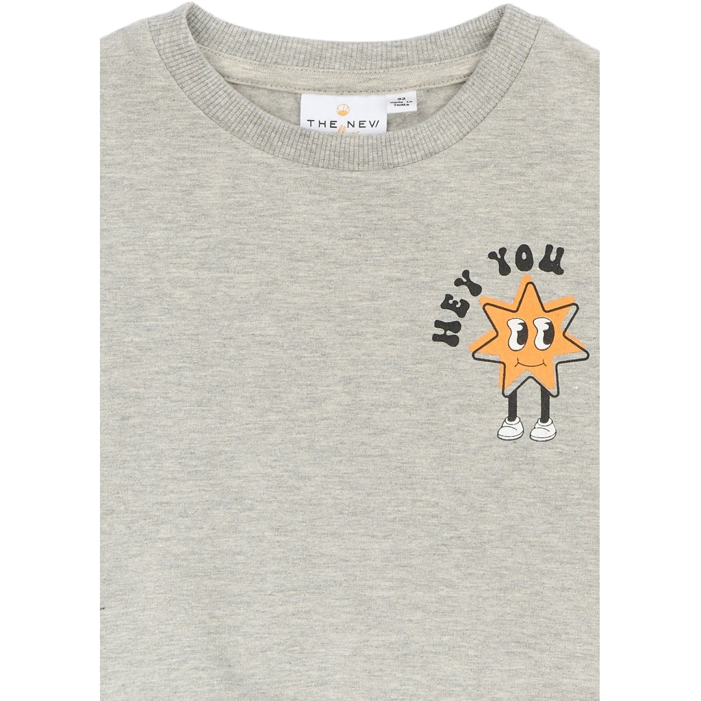 THE NEW SIBLINGS TNSTRandall Oversize Sweatshirt Sweatshirt Light Grey Melange