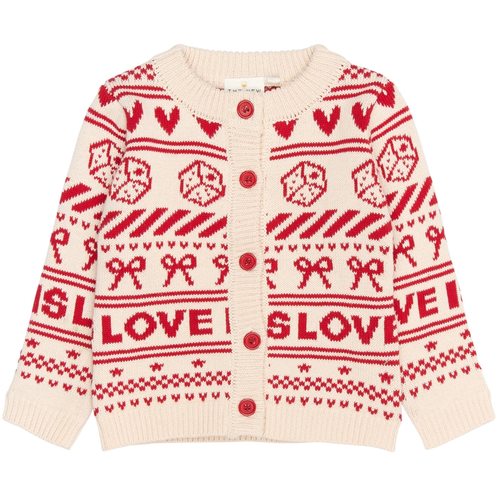 THE NEW SIBLINGS TNSTRegina Jacquard Cardigan Cardigan Gardenia AOP