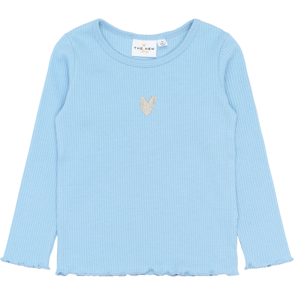 THE NEW SIBLINGS TNSTRianna Langærmet Rib Bluse Langærmet bluse Forever Blue